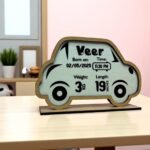 Custom Baby Birth details Frame – Personalized Wooden Name Plaque with Stats, 8x5 Inch MDF Table Decor for Newborn Boy Gift - Image 8